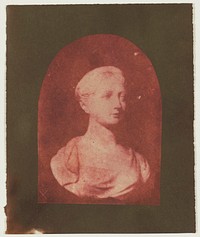 Bust of a Young British Woman (1840) photography in high resolution by William Henry Fox Talbot.