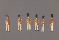 Toy soldier paper dolls (ca. 1830) in high resolution by Henry Sayers.  