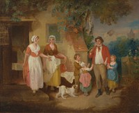 Evening (1799) painting in high resolution by Francis Wheatley.  