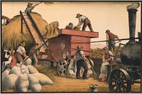 Harvest (between 1926 and 1933)  print in high resolution by Clare Leighton.  