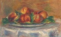 Pierre-Auguste Renoir's  Peaches on a Plate (1902-1905) painting in high resolution 