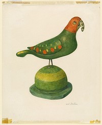 Pensylvania German Carved Bird (1935–1942) by Carl Strehlau.  