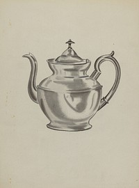 Pewter Teapot (ca. 1936) by Fred Peterson.  