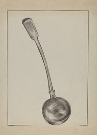 Pewter Ladle (ca. 1936) by Matthew Mangiacotti.  