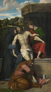 Pietà (1520s) by Moretto da Brescia.  