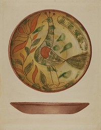 Plate (ca.1940) by Hedwig Emanuel.  