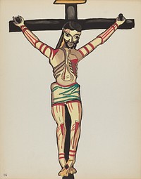 Plate 26: Christ Crucified, Taos: From Portfolio "Spanish Colonial Designs of New Mexico" (1935–1942) by American 20th Century.  