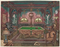 Pool Room (1890, 1935–1942) by Perkins Harnly.  