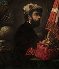 Portrait of a Man as Saint George (ca. 1620s) by Giuseppe Caletti.  