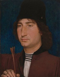 Portrait of a Man with an Arrow (ca. 1470–1475) by Hans Memling.  