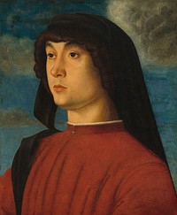 Portrait of a Young Man in Red (ca. 1480) by Giovanni Bellini .  