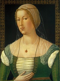 Portrait of a Young Woman (ca. 1508) by Girolamo di Benvenuto.  
