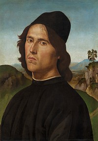 Portrait of Lorenzo di Credi (1488) by Pietro Perugino.  