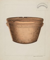 Pottery Flower Pot (ca.1937) by Annie B. Johnston. 