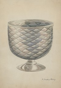 Pressed Glass Bowl (ca.1936) by Ella Josephine Sterling.  