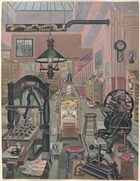 Print Shop (1870, 1935&ndash;1942) by Perkins Harnly.  