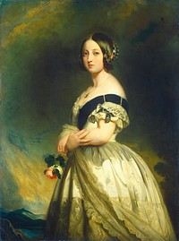 Queen Victoria (c. 1843) by Anonymous Artist and Franz Xaver Winterhalter.
