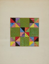 Quilt Section (c. 1940) by Cornelius Christoffels and Margaret Linsley.  