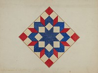 Quilt - "Double Star" (ca.1940) by Edith Towner.  