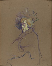 Jane Avril (1892) drawing by Henri de Toulouse-Lautrec.  