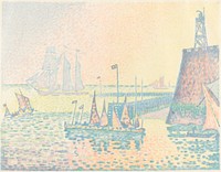 Evening (Le soir) (1898) print in high resolution by Paul Signac.