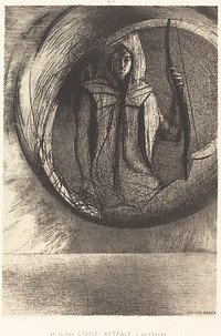 Et la-bas l'idole astrale, l'Apotheose (And beyond, the star idol, the apotheosis) (1891) by Odilon Redon. 