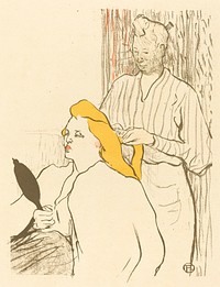 The Hairdresser (1893) print in high resolution by Henri de Toulouse&ndash;Lautrec.  