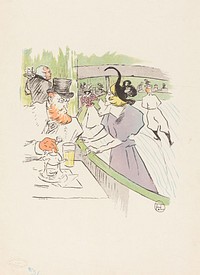 In the Skating Professional Beauty (1896) print by Henri de Toulouse–Lautrec.  