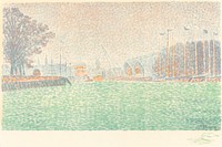 At Flushing (A Flessingue) (1895) print in high resolution by Paul Signac. 