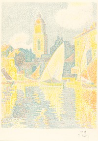 St. Tropez: The Port (ca. 1897–1898) print in high resolution by Paul Signac. 