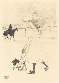 In the Woods (Au bois) (1899) print in high resolution by Henri de Toulouse–Lautrec.  