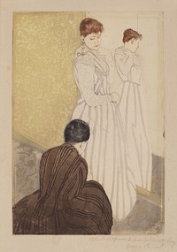 The Fitting (ca. 1890-1891) by Mary Cassatt. 