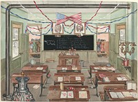 Rural School Room (1900, 1935–1942) by Perkins Harnly.  