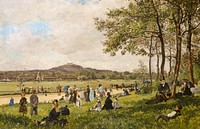 Race Course at Longchamps (ca. 1870) by French 19th Century.  