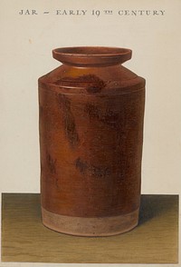 Red Glazed Preserve Jar (ca.1938) by Alfred Parys.  