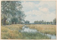 River Landscape near St. Ives, Huntingdonshire (1897) by William Fraser Garden.  