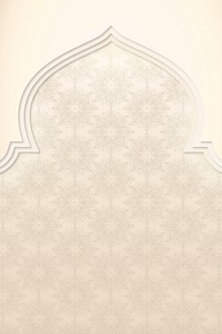 Aesthetic Ramadan frame beige background