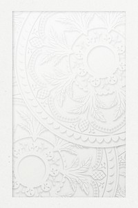 Floral ornamental white frame background 