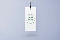 Clothing label mockup psd handmade fashion concept 