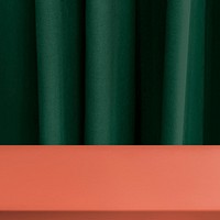 Green curtain product backdrop mockup, space for showcase psd