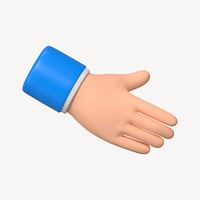 Businessman extending hand to shake, business etiquette in 3D psd