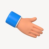 Businessman extending hand to shake, business etiquette in 3D psd