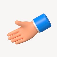 Businessman extending hand to shake, business etiquette in 3D psd