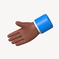 Businessman extending hand to shake, business etiquette in 3D psd