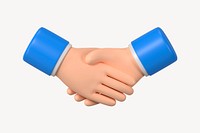 3D business handshake, gesture, etiquette illustration