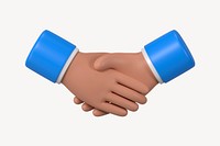 3D business handshake, gesture, etiquette illustration