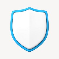 Shield guard 3D clipart, security & protection, business graphic