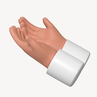 Muslim praying hand gesture, 3D illustration