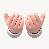 Islamic praying hands 3d clipart, religious illustration