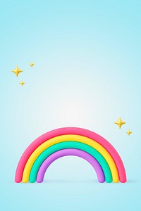 Rainbow background, 3d birthday graphic